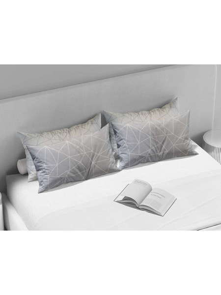 Σετ Μαξιλαροθήκες Βαμβακερές Mila Grey 2Τμχ 52X72 Espree