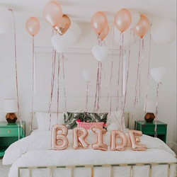 Mini Μπαλόνια ροζ-χρυσό Bride (5 τεμ)