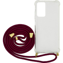 Ancus Crossbody Back Cover Transparent / Burgundy (Xiaomi Redmi Note 12S)