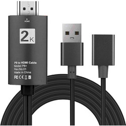 Powertech Καλώδιο HDMI Male to USB-A Female 1m Black