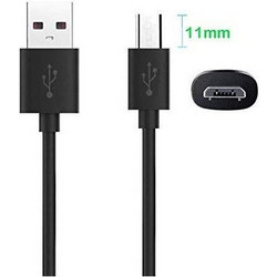 Zoji Z7 Long Micro-USB Καλώδιο Φόρτισης BLACK 1m