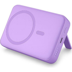 Tranyoo T-F25 - Power Bank 10.000mAh MagSafe Ασύρματο 15W & PD 20W με Αναδιπλούμενη Βάση - Μωβ