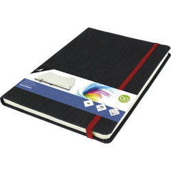 SKETCHBOOK ΑΚΟΥΑΡΕΛΑΣ KANGARO A5 ΜΕ ΛΑΣΤΙΧΟ 200GR 30Φ - ΜΑΥΡΟ Κ-5375