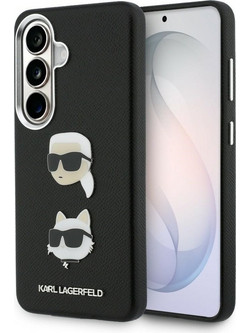 Karl Lagerfeld Saffiano Double Heads Metal Θήκη Black (Samsung Galaxy S26 Plus)