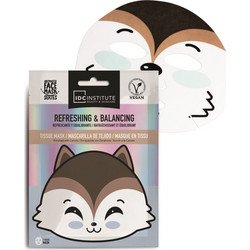 IDC Institute Vegan Cute Animals Animated Racoon Sheet Μάσκα Προσώπου για Αντιγήρανση 25gr