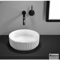 Bianco Etna-S Επικαθήμενος Νιπτήρας Μπάνιου Στρογγυλός Πορσελάνης 36cm Λευκός 508-33136-301