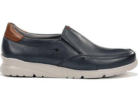Fluchos Ανδρικά Παπούτσια Slip-On Δερμάτινα - Μπλε Σκούρο