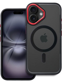 iS TPU MAG COLOR EDGE IPHONE 17 trans black red backcover