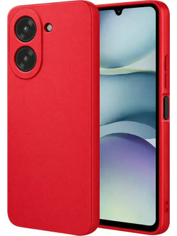 Θήκη TPU Σιλικόνης με Υφασμάτινη Επένδυση για Xiaomi Redmi A5 - Κόκκινο
