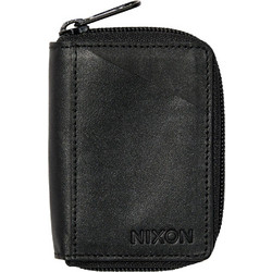 NIXON Ανδρικό Πορτοφόλι Orbit Zip Card Leather Wallet Μαύρο C3060-000-00 - C3060-000-00