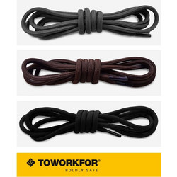 TOWORKFOR Κορδόνια Στρογγυλά 130cm - Γκρι