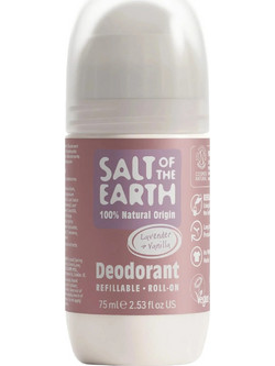 Salt of the Earth Lavender & Vanilla Vegan Refillable Φυσικό Γυναικείο Αποσμητικό Roll On Χωρίς Αλουμίνιο 75ml