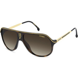Carrera SAFARI65 086/1V Ανδρικά Γυαλιά Ηλίου Aviator Κοκάλινα Καφέ με Γκρι Degradee Φακό