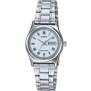 Casio Γυναικείο Ρολόι με Ασημί Μεταλλικό Μπρασελέ LTP-V006D-2B