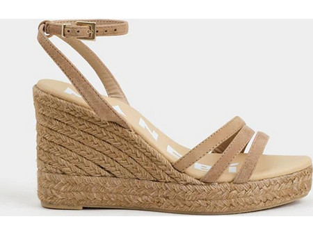 MANEBI W 1.6 WY, THREE BANDS WEDGE ESPADRILLES, VINTAGE TAUPE ON TONE W 1.6 WY-W 1.6 Tan