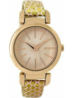 Oozoo Γυναικείο Ρολόι με Animal Print Δερμάτινο Λουράκι C9487