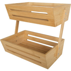Καλάθι 2 Όροφο Σερβιρίσματος Bamboo 30,5x27,5x27,2εκ. ESPIEL XYX209 - ESPIEL - XYX209