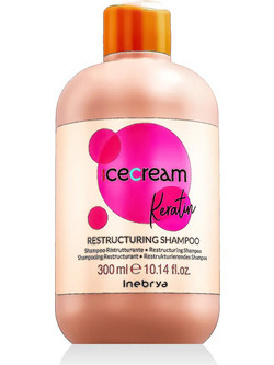 Inebrya Ice Cream Keratin Restructuring Σαμπουάν Κερατίνης 300ml