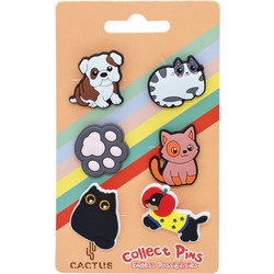 Διακοσμητικά Pins Cactus Croqpins Animals 6τμχ CT112-01