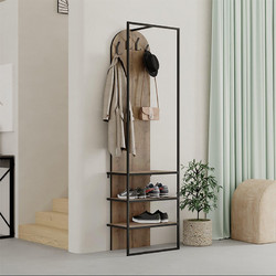 Έπιπλο εισόδου Archy Megapap χρώμα ανοιχτό καρυδί 53x31,7x180εκ