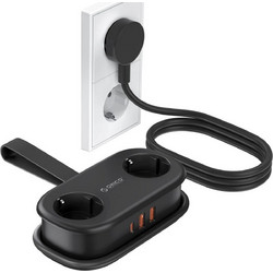 Orico App 15.5W 5in1 Power Strip 2x Ac + 2x USB-A + 1x USB-C - Black -AP3-2A2U1C-PRO-EU-Bk - (ORICO-AP3-2A2U1C-PRO-EU-BK-HU)