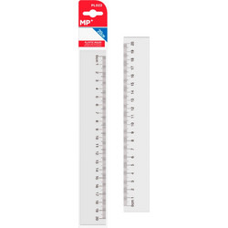 MP πλαστικός χάρακας PL022, 20cm, διάφανος