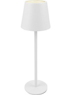 POWERTECH LED επιτραπέζιο φωτιστικό HLL-0194, ρυθμιζόμενο, επαναφορτιζόμενο, λευκό
