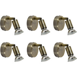 SE 140-BR1 (x6) Saba Packet Bronze adjustable spotlight+