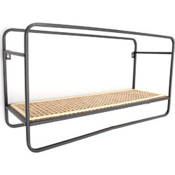 Ράφι Τοίχου 014.WF2392 60x20x31cm Natural-Black