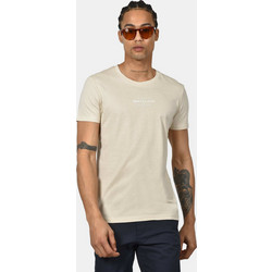 Ανδρικό T-shirt Normal Fit 100% Βαμβακερό - Minimal Berto Lucci Στάμπα - ΕΚΡΟΥ