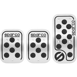 Sparco Πεταλιέρα Αλουμινένια με μαύρο λάστιχο σετ 3 τεμάχια