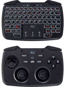 RIITEK ασύρματο gamepad & πληκτρολόγιο RK707, backlit, 2.4GHz, μαύρο