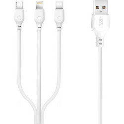 XO Καλώδιο Φόρτισης USB 3 σε 1 NB103 2.0A Λευκό