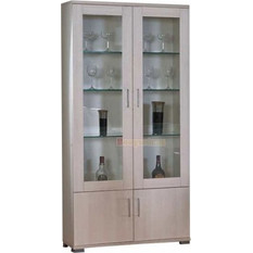 Βιτρίνα Ξύλινη Με Τζάμι 90x40x187εκ