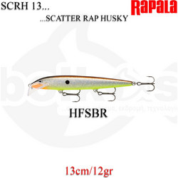 Rapala Scatter Rap Husky Τεχνητό Δόλωμα Ψαράκι Συρτής 13cm 12gr HFSBR