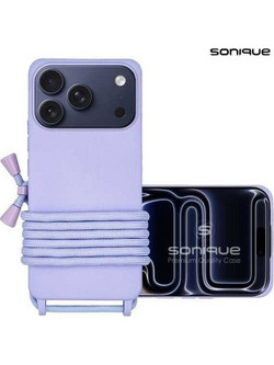Θήκη Σιλικόνης με Κορδόνι CarryHang Sonique Apple iPhone 17 Pro Λιλά