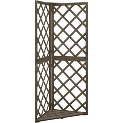 vidaXL Γωνιακό 50x50x145 εκ. Μασίφ Ξύλο Ελάτης Γκρι - Γκρι