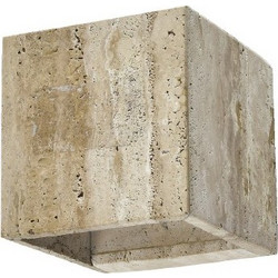 InLight Επιτοίχιο φωτιστικό γκρι από travertine marble 1XG9 D:12 x 12cm 43064