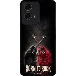 Sonique Men's Edition Θήκη με Σχέδιο «Born to Rock» (Motorola Moto G04 / G04s / G24 / G24 Power / E14)