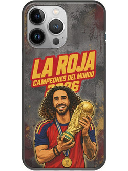 Θήκη La Roja Campeones del Mundo - Marc Cucurella iPhone 13 Pro Max Black TPU (Μαύρη Σιλικόνη)
