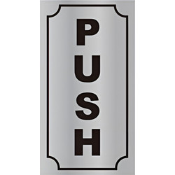 Πινακίδα Αλουμινίου PUSH Αυτοκόλλητη 90x200mm Motarro MU333-25