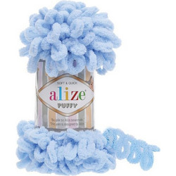 Alize Νήμα Πλεξίματος Συνθετικό Puffy 9m 100gr σιελ