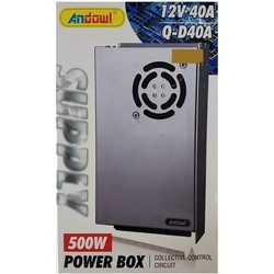 Andowl Τροφοδοτικό LED Ισχύος 500W με Τάση Εξόδου 12V DC 40A Q-D40A - Power Box z744102
