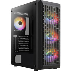 Aerocool Beam Black Gaming Mini Tower Κουτί Υπολογιστή με Πλαϊνό Παράθυρο