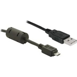 DeLock Regular USB 2.0 to micro USB Cable Μαύρο 2m (82335)
