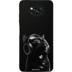 Sonique Men's Edition Θήκη για Xiaomi Poco X3 NFC / Poco X3 Pro με Σχέδιο «Audio Kitten - Black»