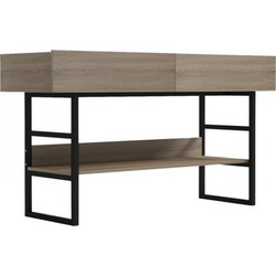 Κονσόλα Vien Pakoworld Σε Sonoma-Μαύρη Απόχρωση 139X43X75.5Εκ