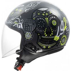 LS2 OF558 Sphere Lux Maxca Gloss Black / H-V Yellow Κράνος Μηχανής Jet 1000gr