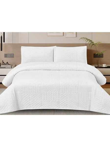 Σετ Κουβερλί Velvet Ultrasonic Γαρύφαλλο - Λευκό, 220x240