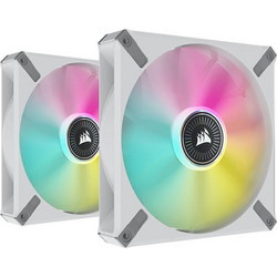 Corsair iCUE ML140 Elite Premium Case Fan 140mm RGB με Σύνδεση 4-Pin PWM 2τμχ White